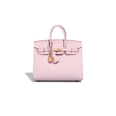 HERMÈS BIRKIN 25 EPSOM ROSE-GOLD HARDWARE ROSE SAKURA 635247 (25*20*13cm)